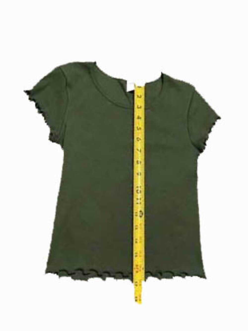 NORDSTROM BP Green Tee -Ruffle trim Size Small - Picture 4 of 5
